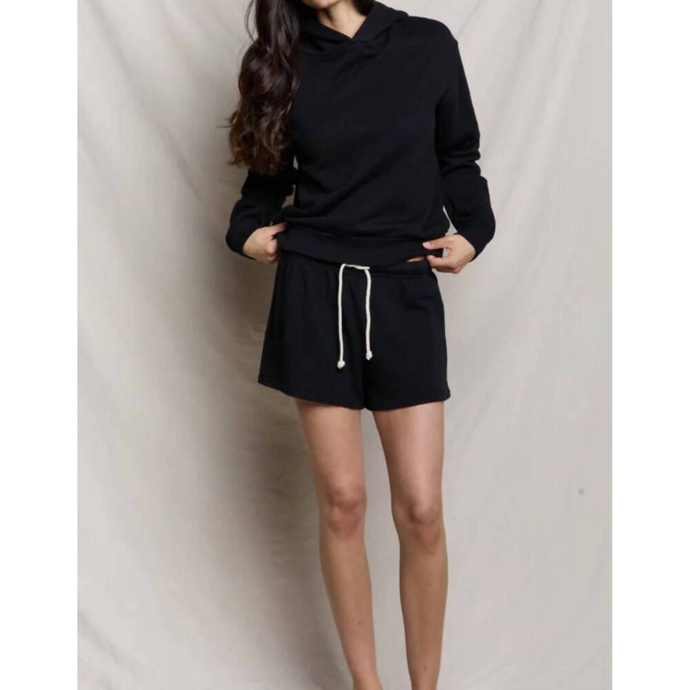 NEW PERFECTWHITETEE layla french terry shorts in true black
